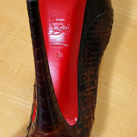 Christian Louboutin Leather Animal Print Pumps - Excellent Condition - Picture 7 of 7